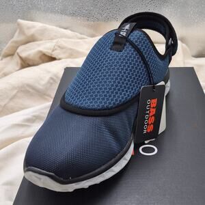 NEW BASS OUTDOOR Mens Hex Action Hiking Shoes Traction Sole Slip-Ons Blue sz 12